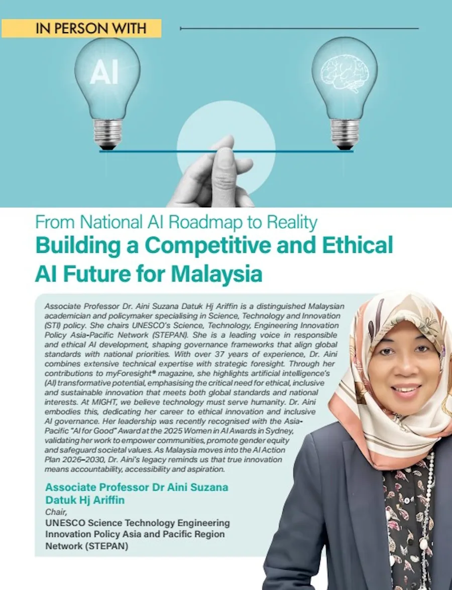 Dr. Aini Suzana Ariffin on Building a Competitive and Ethical AI Future for Malaysia: Featured in MIGHT’s myForesight Magazine